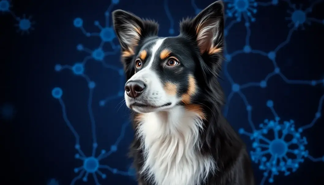 A border collie epitomizing sophisticated canine cognition.